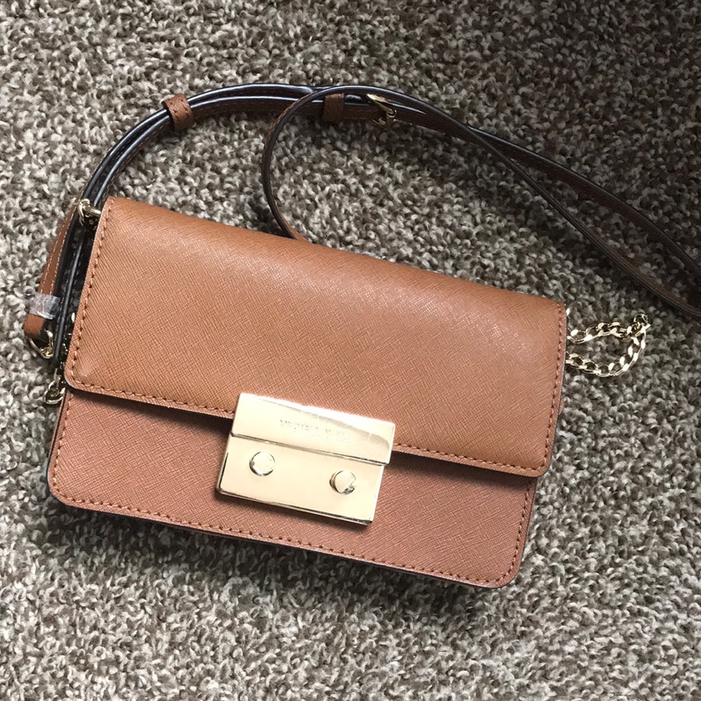 Authentic Michael Kors tan crossbody